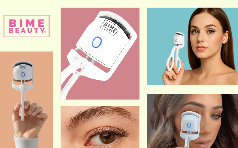 Heated Eyelash Curler in use